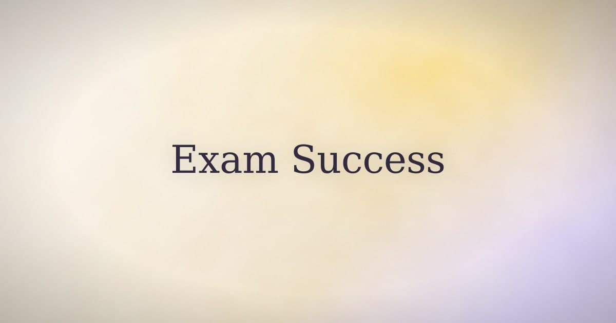 Exam anxiety doesn't respond to positive thinking.